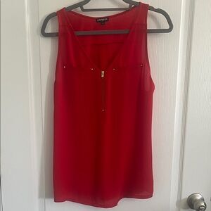 Express Red Orange Sleeveless Top
